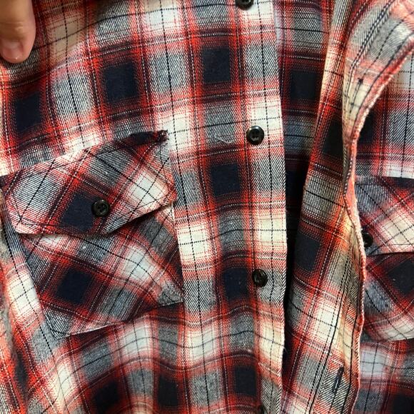 MCedar Plaid Button Down Shirt Brides Matron Wedding Size Large - Picture 3 of 6